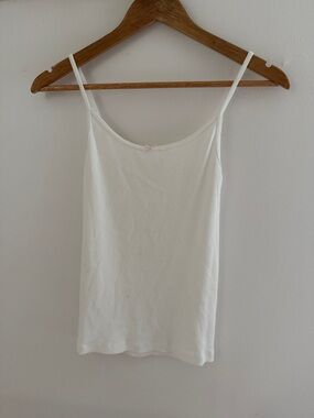 Brandy Melville White Spaghetti Strap Cami cotton soft pajama cozy size S